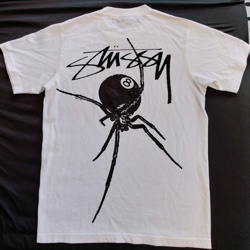 Stussy Spider 8-Ball Off-White Graphic T-shirt